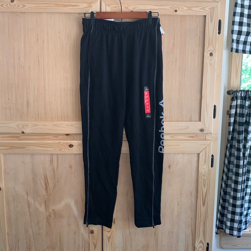Reebok NWT black cotton sweat pants size S